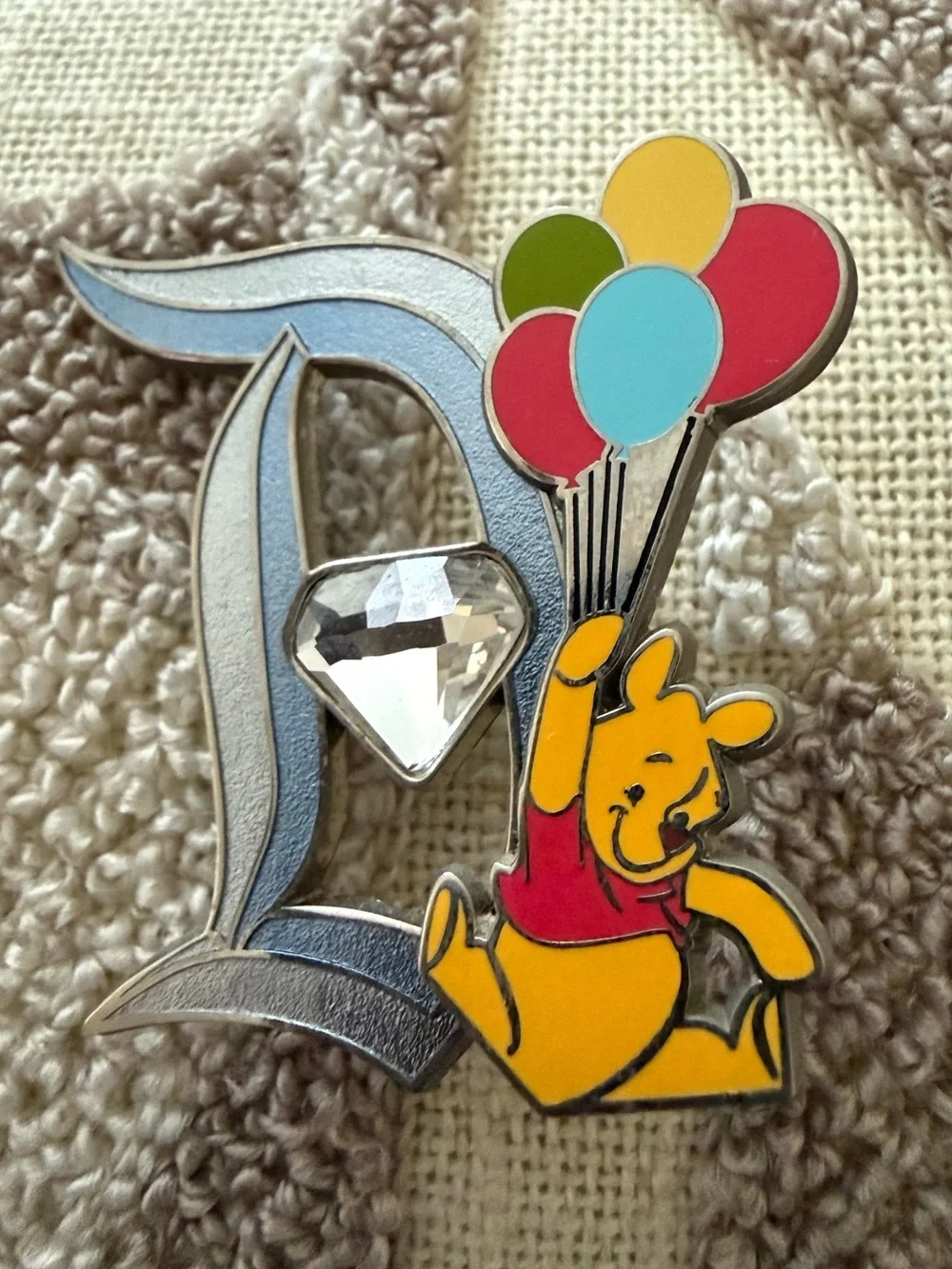 Disney Parks Pin Trading Pooh D Diamond Decades LE 3000 Disneyland 60th